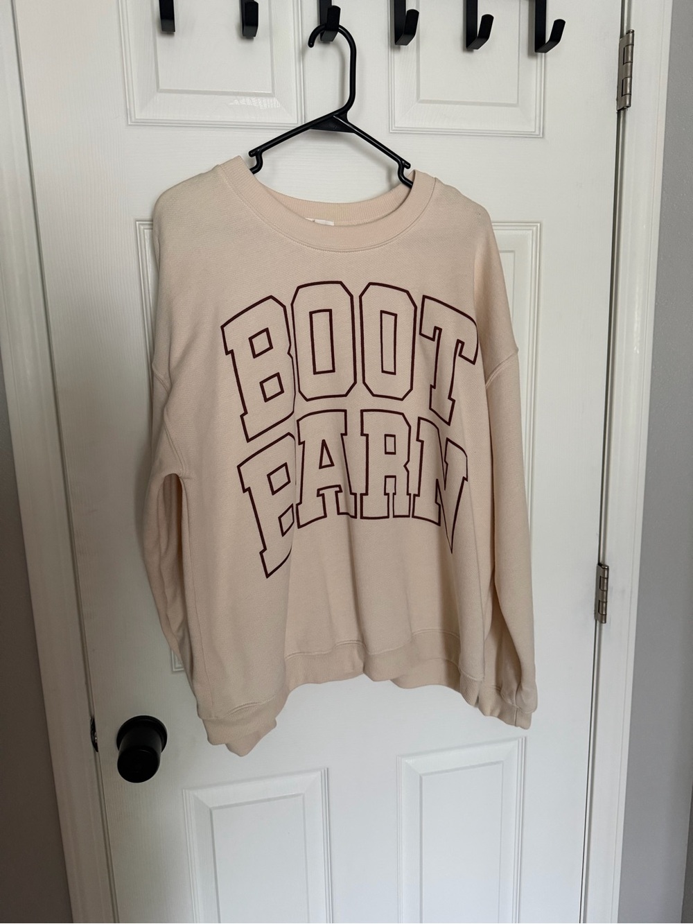 Boot Barn Cream Graphic Crewneck Sweatshirt